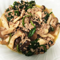 ★bluesky★'s cooksnap of when they made ☆ほうれん草と挽き肉のガリバタ醤油炒め☆.