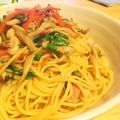 marchen96's cooksnap of when they made 水菜とベーコン舞茸のパスタ☆簡単ランチに.