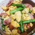 ちえっちぃちぃ's cooksnap of when they made 簡単♪卵とウインナーとアスパラの炒め物♪.
