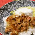 yukanosuke's cooksnap of when they made 生姜焼き風簡単豚丼。ランチにも夕食にも♪.