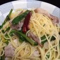 stoptt's cooksnap of when they made のらぼう菜deペペロンチーノ.