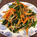 mikimagure's cooksnap of when they made 簡単☆豆もやしとほうれん草のナムル.