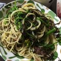 ポメちょん's cooksnap of when they made 和風☆ひじきと菜の花の梅昆布パスタ.