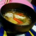 michygel's cooksnap of when they made お出汁が最高♪土鍋で白子とタラの味噌汁.