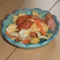 きらり流れ星's cooksnap of when they made 肉と野菜ときのこの卵とじ.