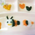 マムくる's cooksnap of when they made ハーフバースデー ☆ あおむし風プレート.
