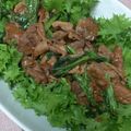 ちょこ☆1205☆'s cooksnap of when they made わさび菜＆豚（牛）.