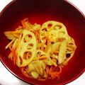 たぬきこ's cooksnap of when they made れんこんとゴボウのキンピラ☆.