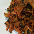 ♡キイロイトリ♡'s cooksnap of when they made かぼちゃとにんじんのきんぴら.