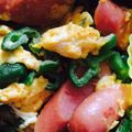 あこ♪あき's cooksnap of when they made ﾋﾟｰﾏﾝとｳｲﾝﾅｰの卵炒め★お弁当用.