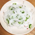 ポヴナ's cooksnap of when they made 新玉ねぎのサラダ☆オクラ、トマトと♪.