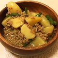 komugiko4's cooksnap of when they made ★かつお風味で★新じゃがのそぼろあん.