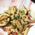 まなみ518's cooksnap of when they made とろりん❤イカ＆水菜の麺つゆバター炒め♡.