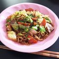 そらおのえくぼ's cooksnap of when they made 我が家の焼きそば♪かつおだしがきいてるよ.