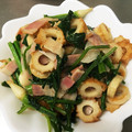 そらおのえくぼ's cooksnap of when they made かぶの葉とちくわとハムの炒め.