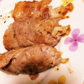 chamamaz's cooksnap of when they made ちくわとしめじの肉巻き.