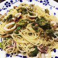 ＊あかこっこ＊'s cooksnap of when they made 春です☆ふきのとうとイカのパスタ.