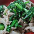 ゆずまんぼう's cooksnap of when they made 豚肉と春菊の炒め物(人･㉨･)♡.