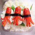 kupi.v(･x･)v's cooksnap of when they made ＊タコの握り寿司＊（キャラ弁）.
