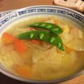 桃と豆's cooksnap of when they made 風邪にはコレ!我が家のスープ(^ω^*).