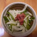 Qねずみ's cooksnap of when they made 梅えメカブ大根.
