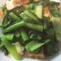 ☆mew☆'s cooksnap of when they made 小松菜と厚揚げのピリ辛炒め.