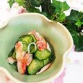 monchan♪♪'s cooksnap of when they made 5分で出来る　カニカマときゅうりの酢の物.