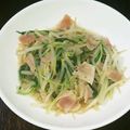 ＹＫＮ４．３'s cooksnap of when they made 水菜ともやしベーコンの炒め物.