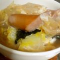あこっこ's cooksnap of when they made 簡単♪白菜＆ウィンナーの卵とじ鍋＾−＾♪.