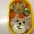 MicioMicia's cooksnap of when they made 簡単キャラ弁＊そぼろクマちゃん。.