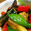 ｼｮｺﾗ⌒☆'s cooksnap of when they made レンジで簡単！茄子とピーマンの揚げ浸し.