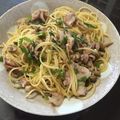 xxむらxx's cooksnap of when they made マヨ入り！豚バラ肉ときのこの和風パスタ！.