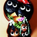 クックZ7BKV7☆'s cooksnap of when they made 簡単！まっくろくろすけ キャラ弁.