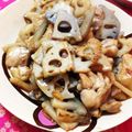 ゆーちゃんまン's cooksnap of when they made 鶏肉とレンコンのいため煮.