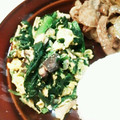 パチ子's cooksnap of when they made ほうれん草としいたけの卵バター炒め.