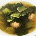 9vanilla's cooksnap of when they made チンゲン菜と鶏団子のスープ☆.