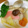 いいかげん減塩料理's cooksnap of when they made 金目鯛・はまぐり・菜の花の煮物.