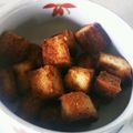 こめ子ちゃん's cooksnap of when they made 簡単おやつ＊パン耳ラスク&クルトン.