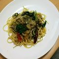 ピーナッツ子♪'s cooksnap of when they made オイルサーディンとほうれん草のパスタ.