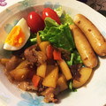 ☆PINK★CAT☆'s cooksnap of when they made 豚肉とじゃがいもの甘辛ごま炒め☆.