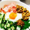 ikechiso's cooksnap of when they made マグロのネバネバ丼.
