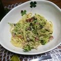むー3's cooksnap of when they made ブロッコリーとベーコンのクリームパスタ.