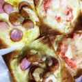 いちどうし's cooksnap of when they made ワンタンの皮でミニクリスピーピザ.