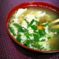 chou's cooksnap of when they made ニラ玉をイメージしたかき玉スープ.