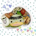 annin102's cooksnap of when they made 妖怪ウォッチ ノガッパ 簡単キャラ弁.