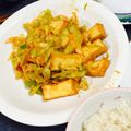 はっつ☆'s cooksnap of when they made 厚揚げとキャベツのピリ辛味噌炒め.