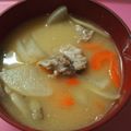izawabee's cooksnap of when they made 豚汁？けんちん汁？違いは？(･∀･).