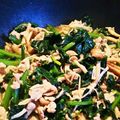 ffゆーこ's cooksnap of when they made ほうれん草としめじのポン酢炒め.