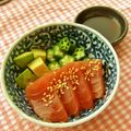 あやちん０８１６'s cooksnap of when they made マグロとアボガドの胡麻油入りだれの丼.