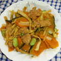 KENERISA's cooksnap of when they made ご飯がすすむ♪かぼちゃ＆挽肉オイソイ炒め.